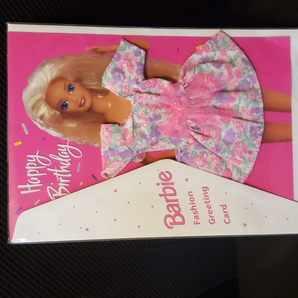 Barbie Fashion greeting card with dress
